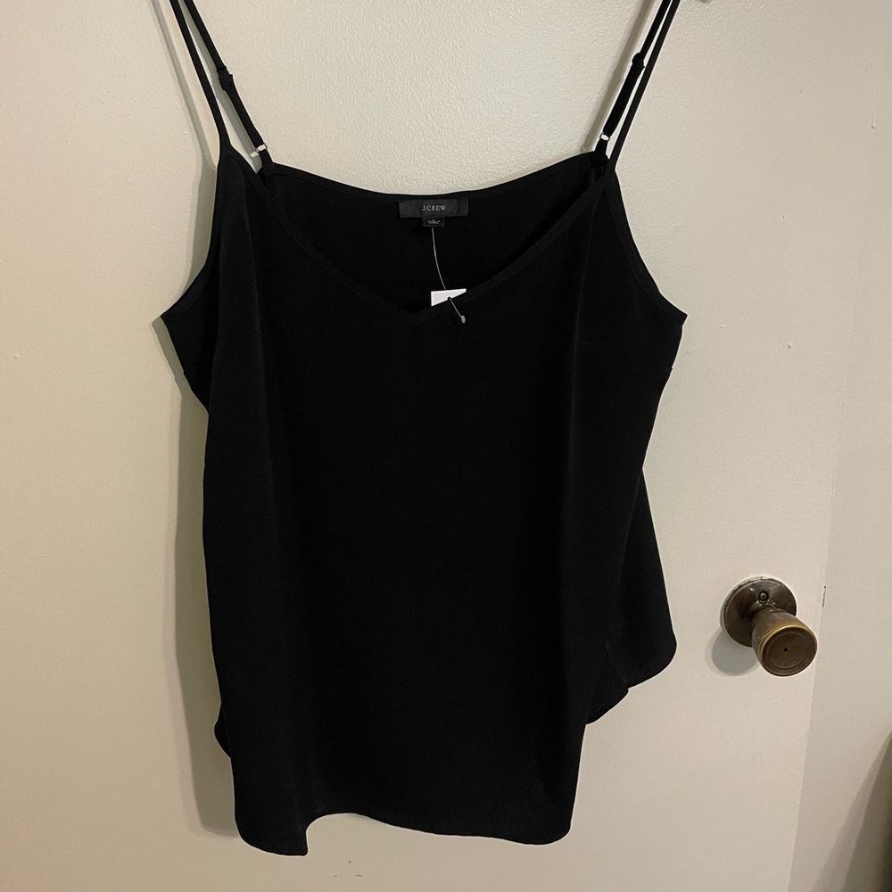 J.Crew Black Silk Cami size Large